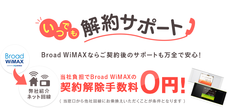 いつでも解約サポート