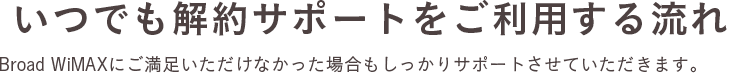 いつでも解約サポートをご利用する流れ